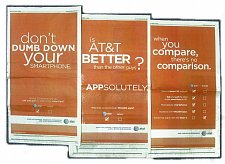 Three full page advertisements by ATandT, as appeared in The Wall Street Journal, December 15, 2009, pages A9, A11, A13