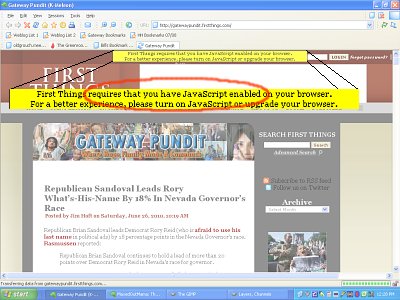 â€œFirstThings requires that you have javascript enabled...â€