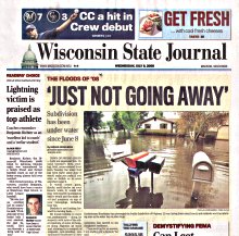 Wisconsin State Journal front page (July 9,2008)