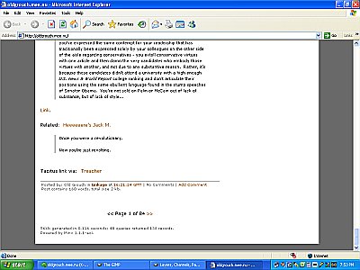 screenshot with Internet Explorer